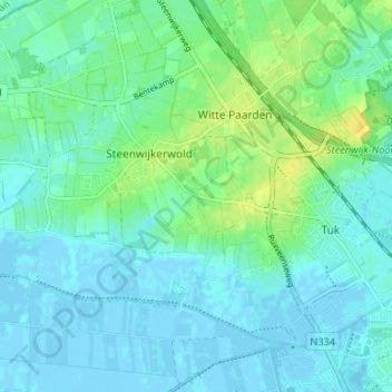 Thij地形图、海拔、地势