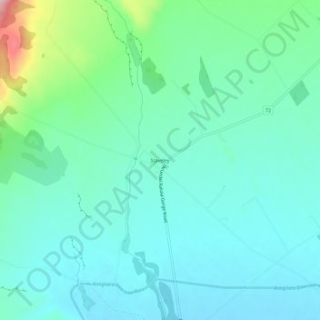 Staveley地形图、海拔、地势