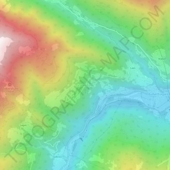 Grafenberg地形图、海拔、地势
