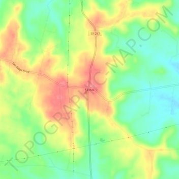 Fairfax地形图、海拔、地势
