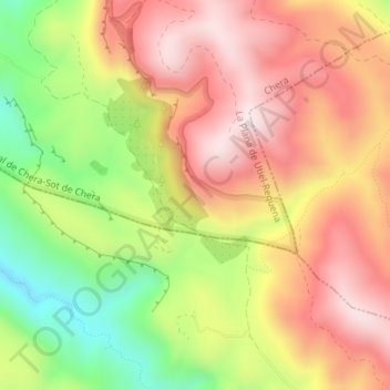 El Burgal地形图、海拔、地势