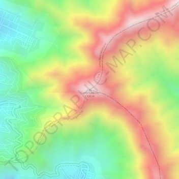 Cerro Camote地形图、海拔、地势