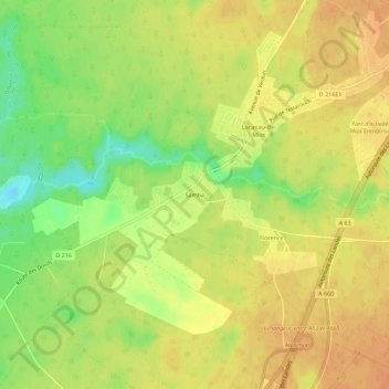 Samba地形图、海拔、地势