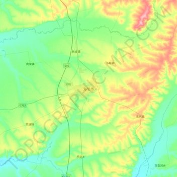 海伦市地形图、海拔、地势