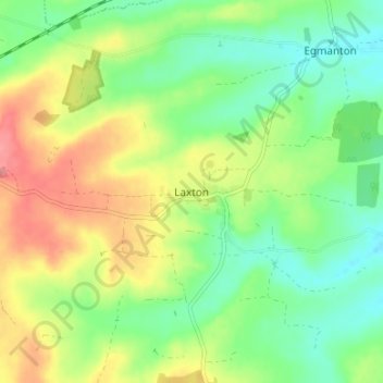 Laxton地形图、海拔、地势