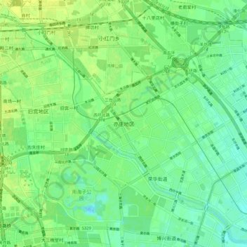 亦庄地区地形图、海拔、地势
