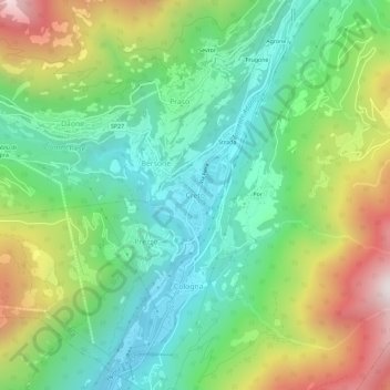 Creto地形图、海拔、地势
