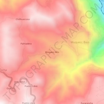 Muquecc Alto地形图、海拔、地势