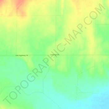 Lexington地形图、海拔、地势