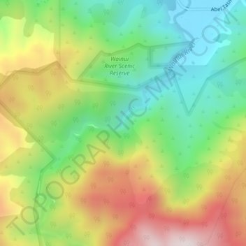 Wainui Falls地形图、海拔、地势