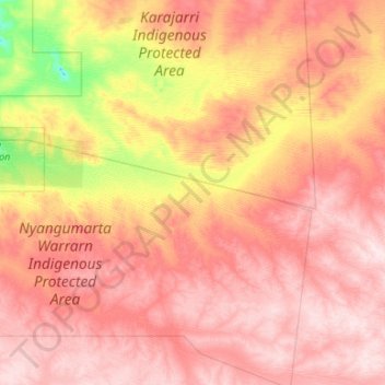 Great Sandy Desert地形图、海拔、地势