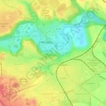 Ha' Hill地形图、海拔、地势