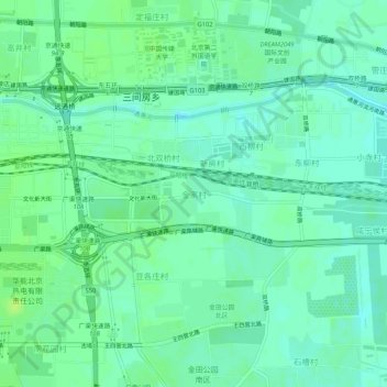 金家村地形图、海拔、地势