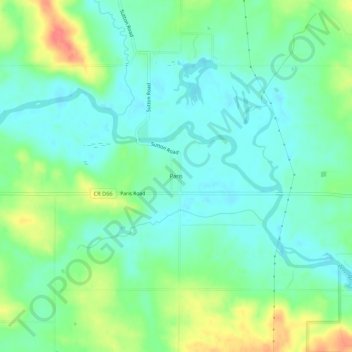 Paris地形图、海拔、地势