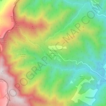 Gestoso地形图、海拔、地势