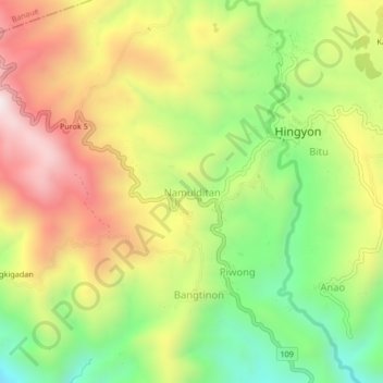 Namulditan地形图、海拔、地势