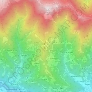 Sant'Anna地形图、海拔、地势