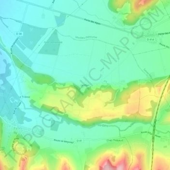 Le Plan地形图、海拔、地势