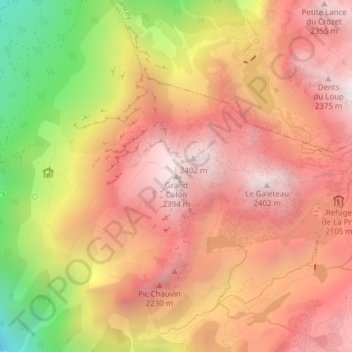 Grand Colon地形图、海拔、地势