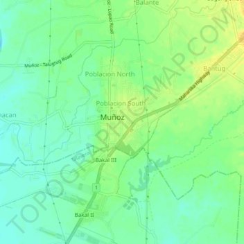 Poblacion East地形图、海拔、地势
