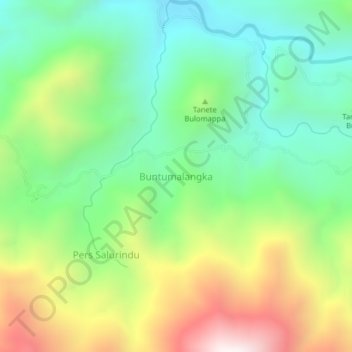 Buntumalangka地形图、海拔、地势