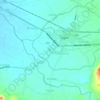 Tomolin地形图、海拔、地势