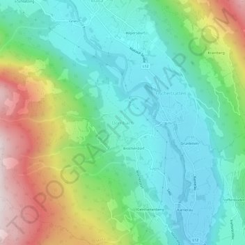 Dornbach地形图、海拔、地势
