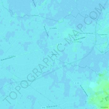 Boisfort地形图、海拔、地势