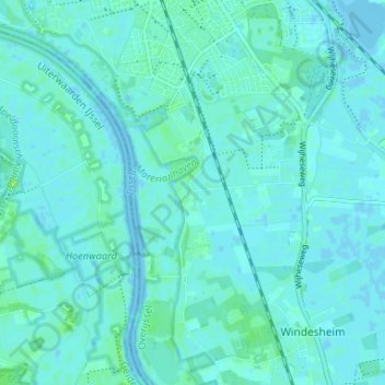 Harculo地形图、海拔、地势