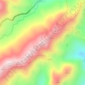 San Luis地形图、海拔、地势