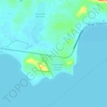 Iguaba Pequena地形图、海拔、地势