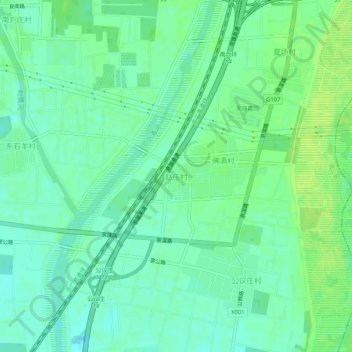 赵庄村地形图、海拔、地势