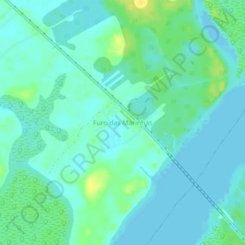 Furo das Marinhas地形图、海拔、地势