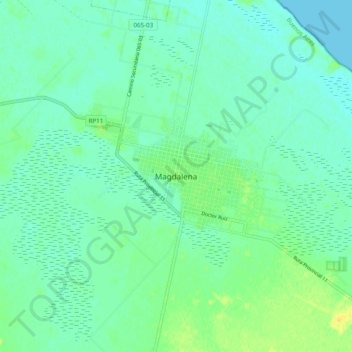 Magdalena地形图、海拔、地势