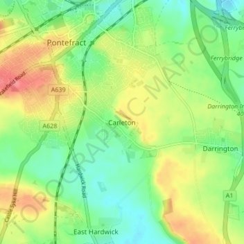 Carleton地形图、海拔、地势