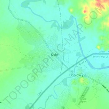 Dolo地形图、海拔、地势