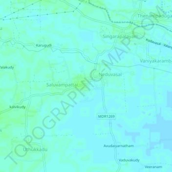 Avoor地形图、海拔、地势