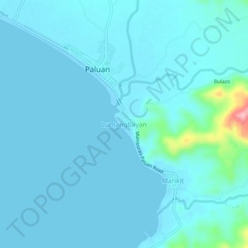 Lumangbayan地形图、海拔、地势