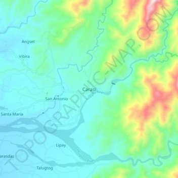 Carasi地形图、海拔、地势