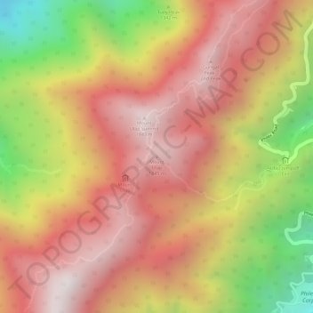 Mount Ulap地形图、海拔、地势