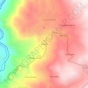 Ambato地形图、海拔、地势