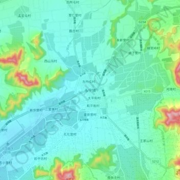 永宁镇地形图、海拔、地势