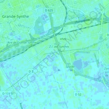 Cruputte Houck地形图、海拔、地势