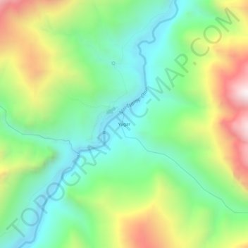 Yugar地形图、海拔、地势