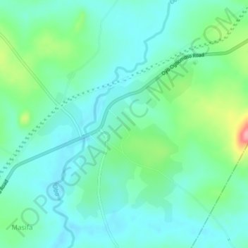 Obada地形图、海拔、地势