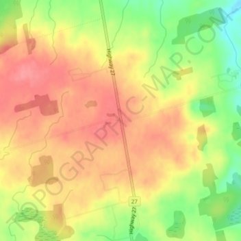Linton地形图、海拔、地势