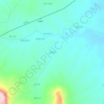 沙峪村地形图、海拔、地势