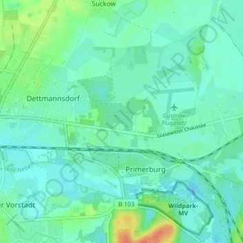 Bockhorst地形图、海拔、地势