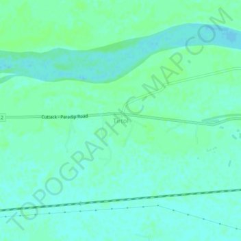 Tirtol地形图、海拔、地势