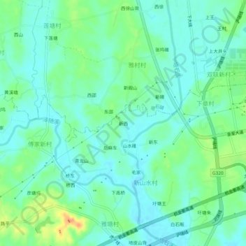新西地形图、海拔、地势